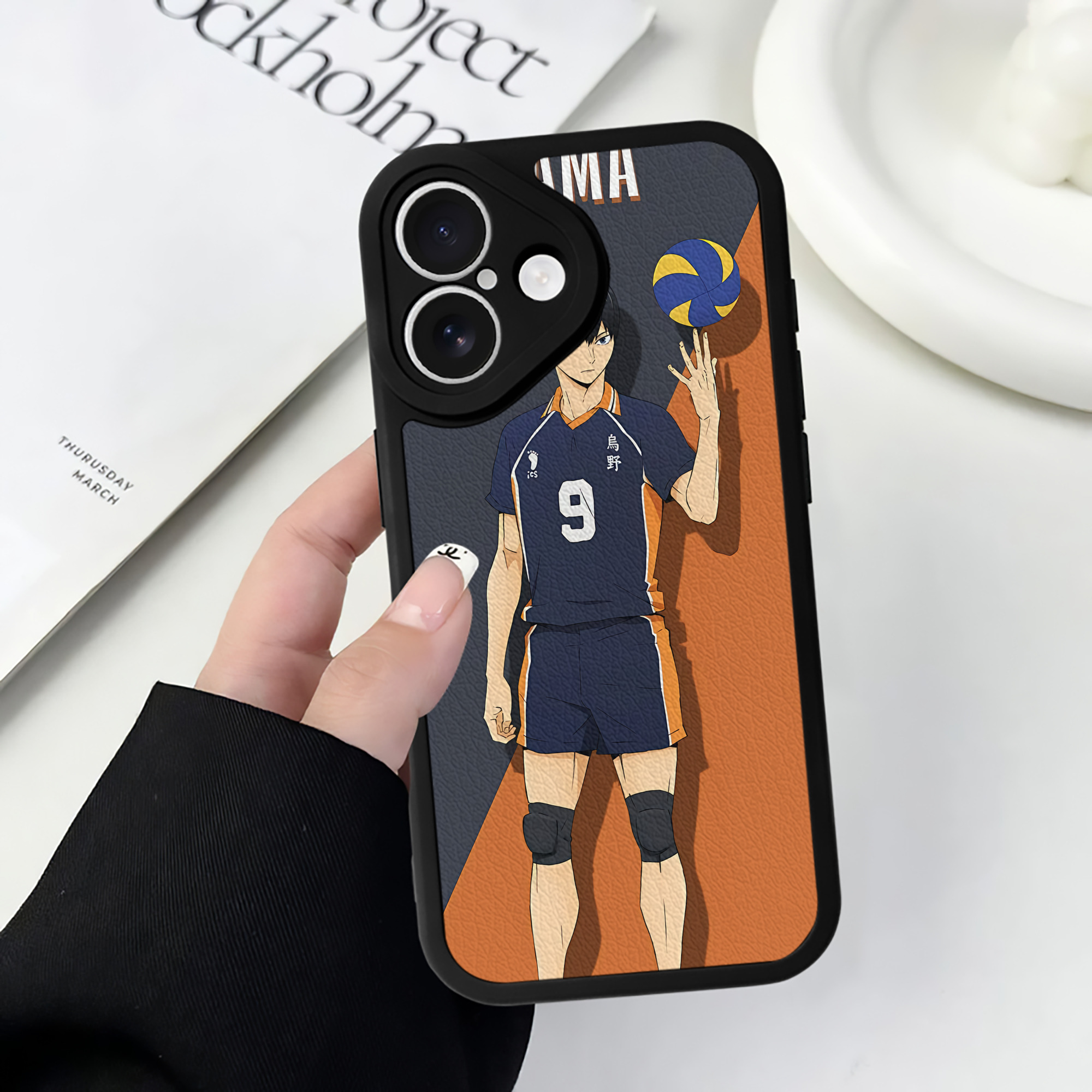 （画像用） ハイキュー!! Haikyu!! 【iPhone 16シリーズ対応】シリコンスマホケース（レザー調） 材質：シリコン